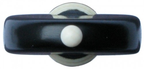 Tempel Heart Viola Peg, Ebony with Mammoth accents