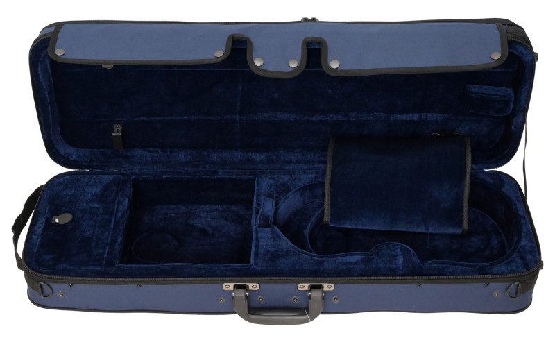 GEWApure Oblong Violin Case, blue, 4/4 size