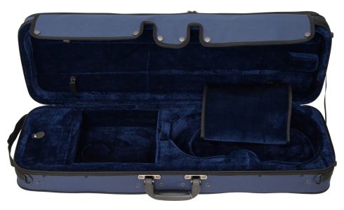 GEWApure Oblong Violin Case, blue, 4/4 size